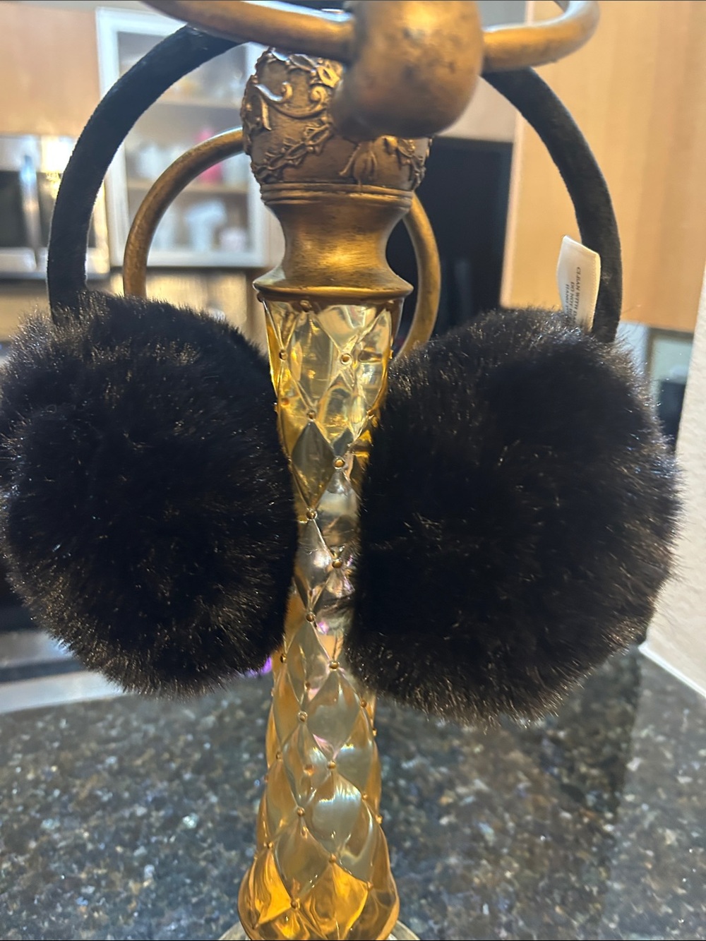 Black Faux Fur Ear Muffs - Women Accessories